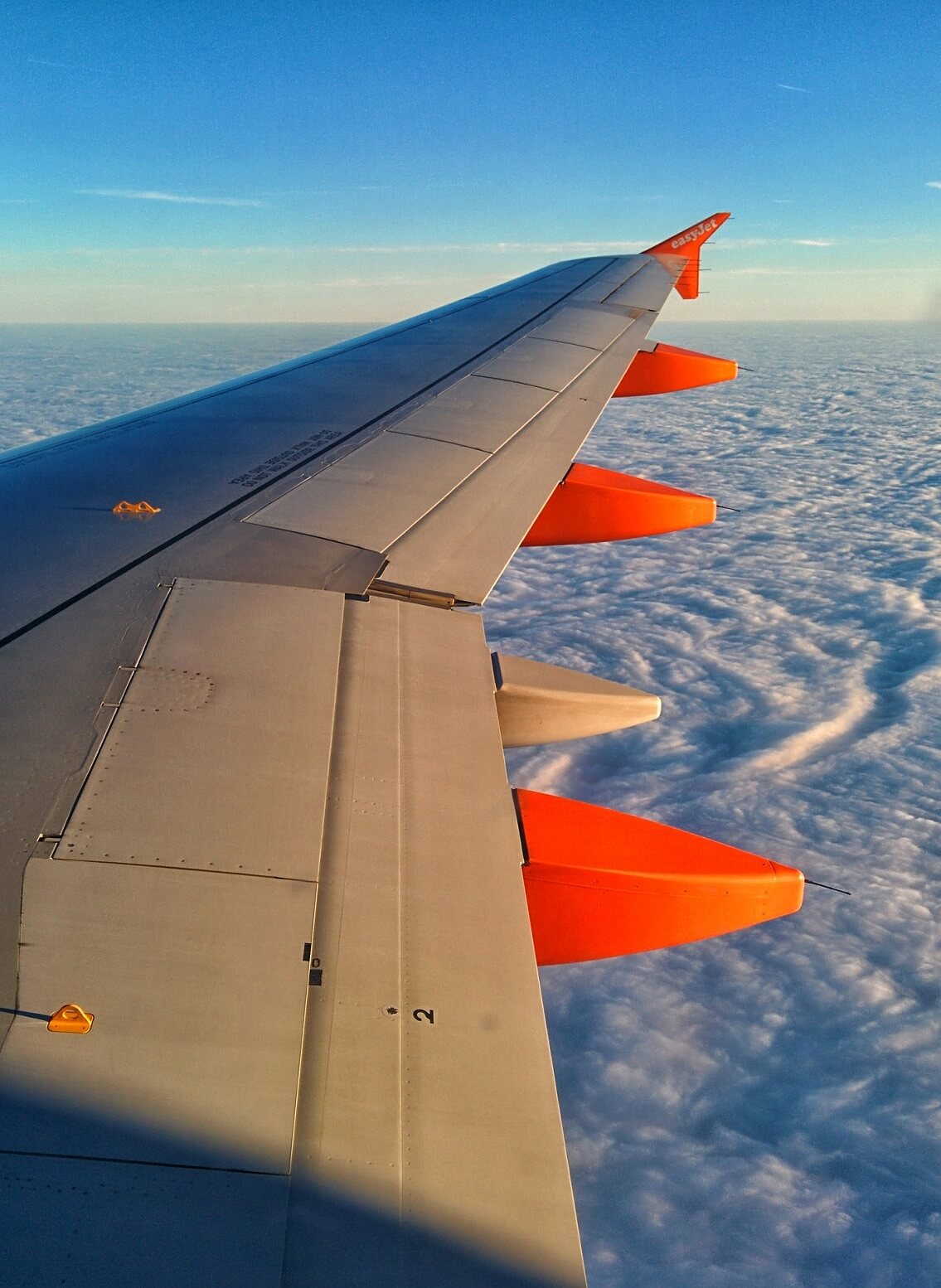 Widok na chmury z samolotu