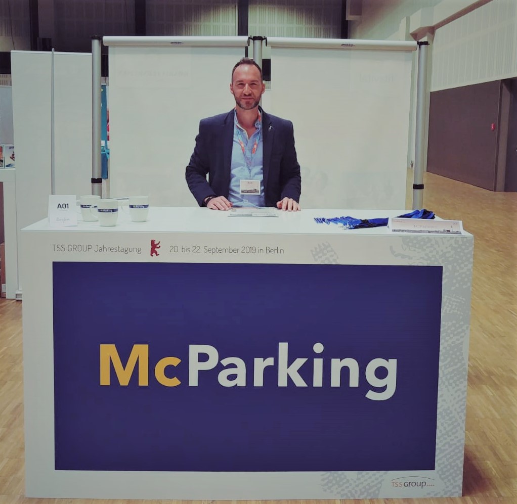 McParking employees at the exhibition stand